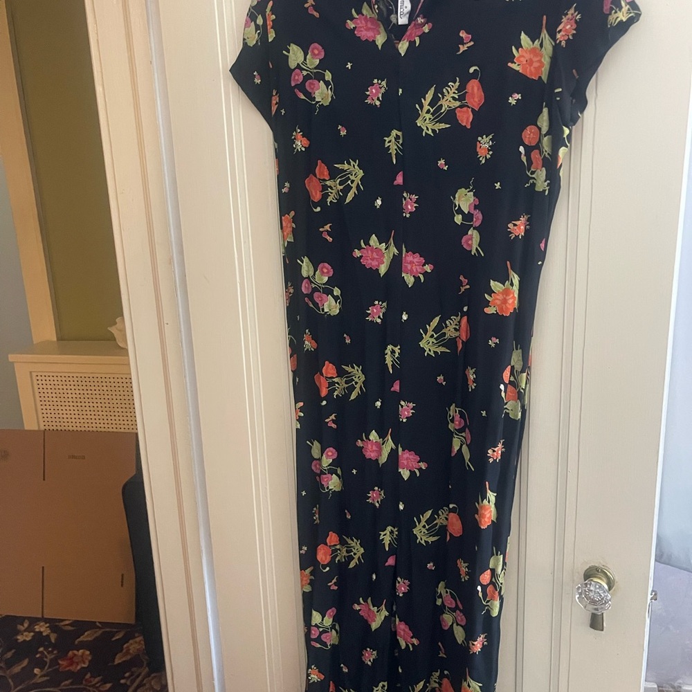 Floral Black Dress